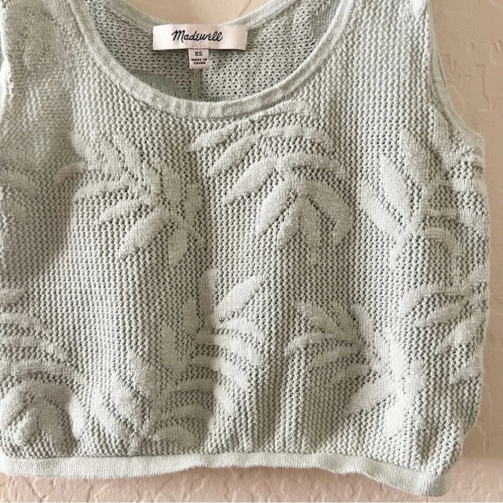 Madewell Palm-Stitch Crop Sweater Tank - Picture 5 of 7